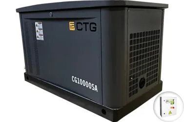 Газовый генератор CTG CG10000SA в кожухе с АВР
