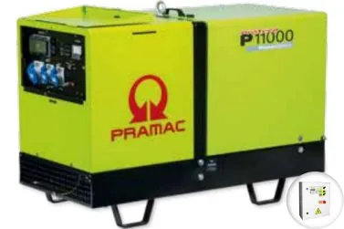 Дизельный генератор Pramac P11000 в кожухе с АВР 8 кВт