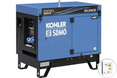 Дизельный генератор KOHLER-SDMO DIESEL 6000 A AVR SILENCE C5 в кожухе с АВР