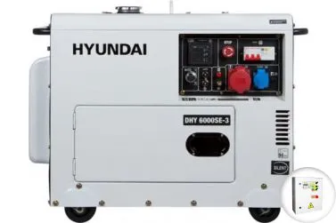 Дизельный генератор Hyundai DHY 6000SE-3 в кожухе с АВР