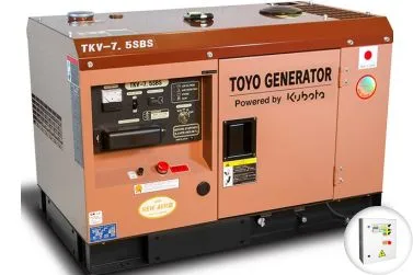 Дизельный генератор Toyo TKV-7.5SBS в кожухе с АВР