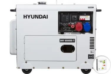 Дизельный генератор Hyundai DHY 8500SE-T в кожухе с АВР