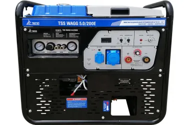 Бензиновый генератор ТСС Многофункциональный мобильный агрегат 3 в 1 WAGG 5.0/200E