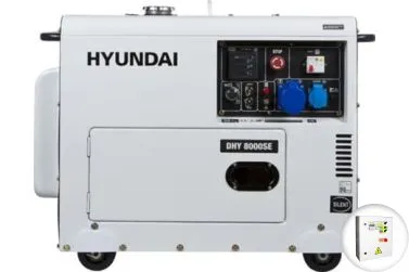 Дизельный генератор Hyundai DHY 8000SE в кожухе с АВР